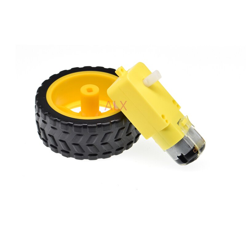 1setzt TT Motor- 130 MIT sterben Rad Clever Auto Roboter Getriebe Motor- FÜR ARDUINO DC3V-6C DC verlangsamen GETRIEBE Motor- 1 stücke + 1 stücke 65MM Rad