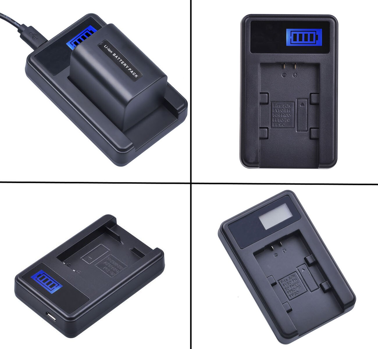 Battery Charger for Sony HDR-CX200, HDR-CX210, HDR-CX220, HDR-CX230,HDR-CX250,HDR-CX260V,HDR-CX270V,HDR-CX280 Handycam Camcorder