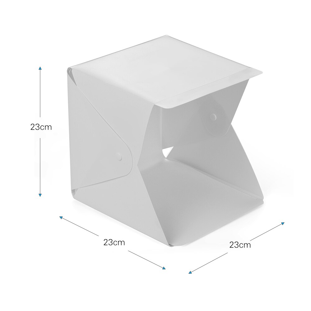 Draagbare Diy Led Studio Light Box 6000K Mini Opvouwbare Fotografie Tent Met Zwart Wit Achtergronden Voor Stilleven Fotografie