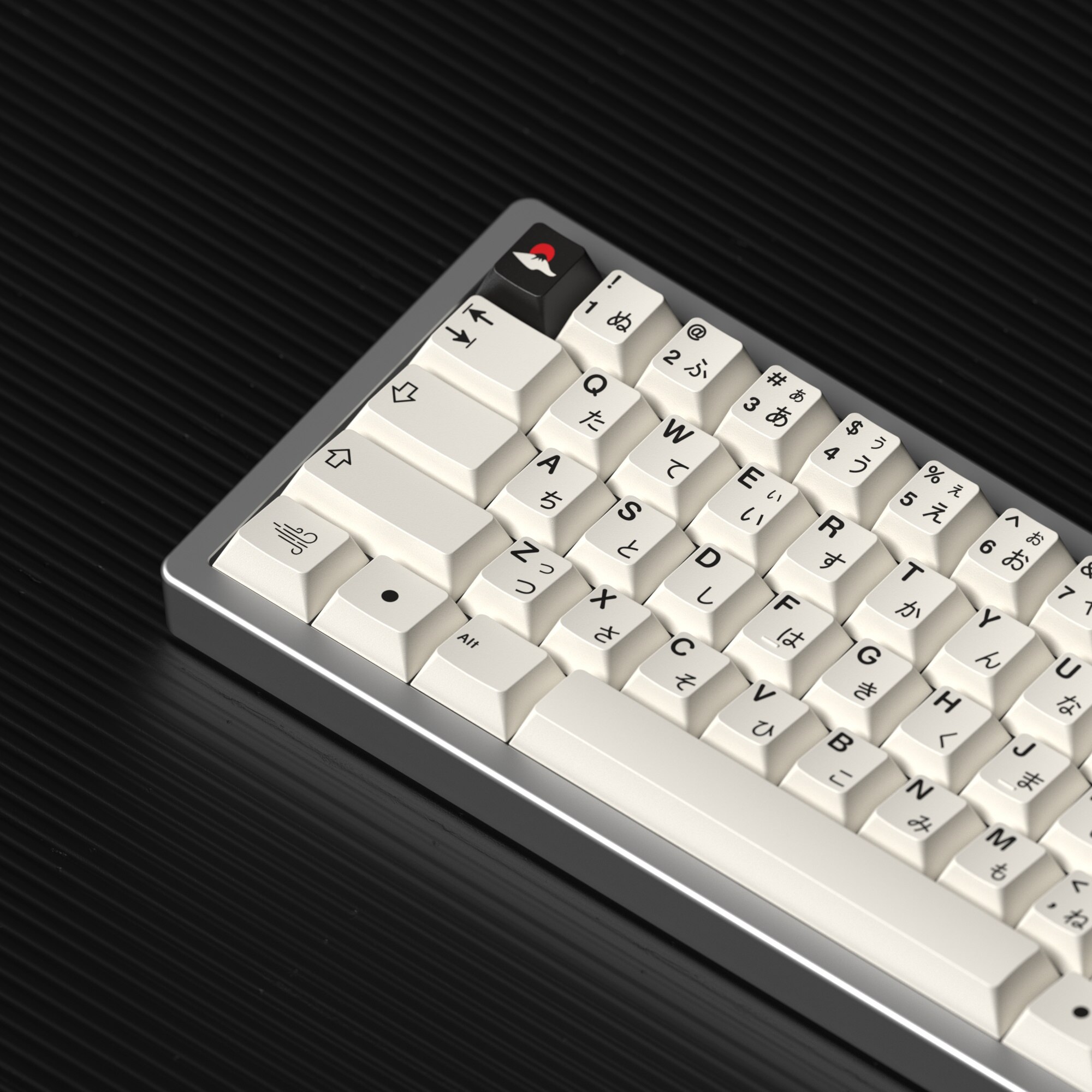 JKDK – capuchons de touches de clavier minimaliste japonais, profil Cherry, PBT, noir et blanc, pour clavier mécanique avec interrupteur MX