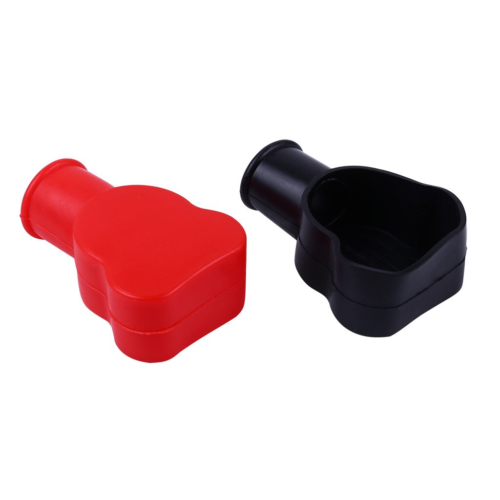 2 pc Positive Negative Red Battery Terminal Cover Car Battery Negative Positive Terminal Covers Cap Boat Insulating Protector