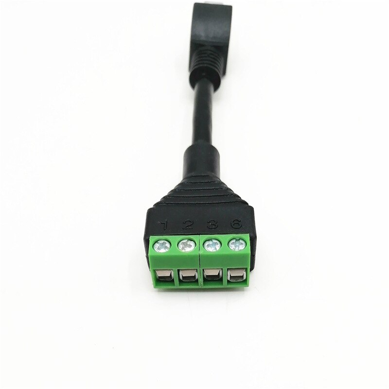 Bornier femelle RJ45 à 4 broches, bornier tête en cristal, sans pression, extrémité du filet