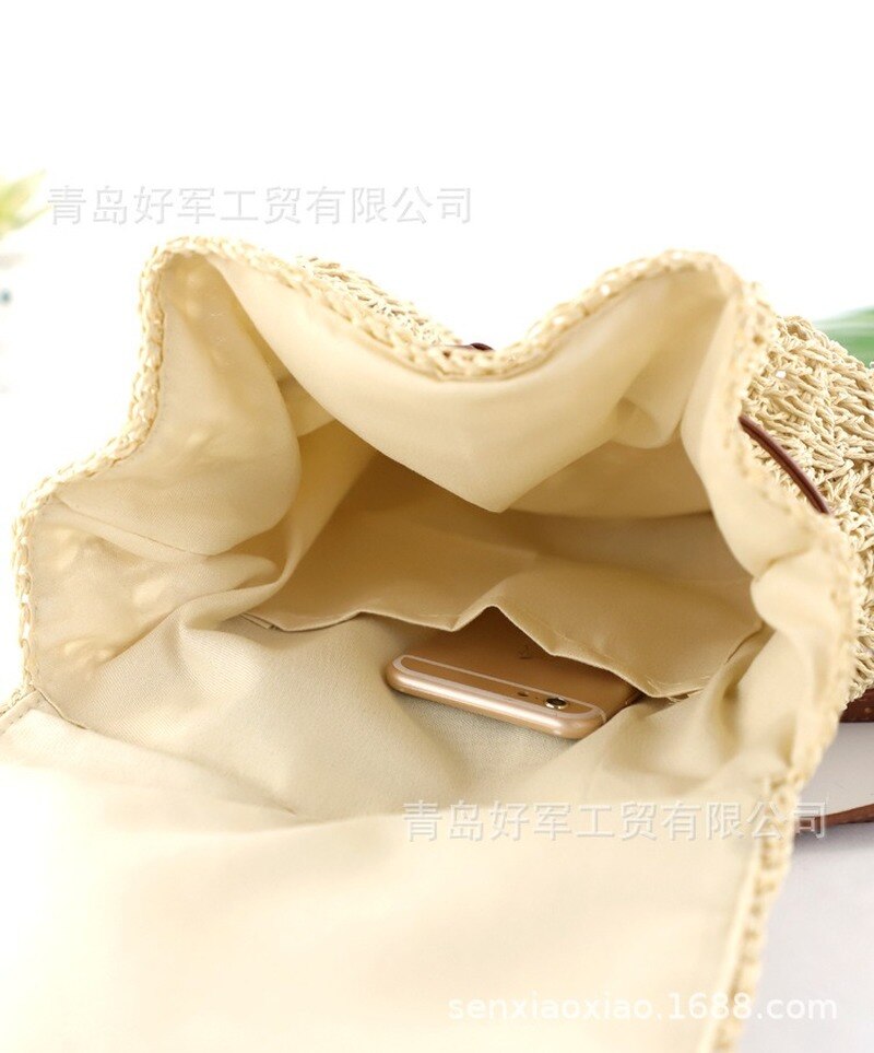Mochila de paja tejida para mujer, mochila multifunción de paja, bolso escolar de paja, informal para playa, bolsa de libros de viaje para chica,