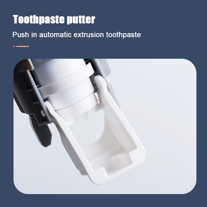 Guret automatisk tandpasta squeezer plast støvtæt tandpasta dispenser doven tube squeezer hjem badeværelse tilbehør sæt