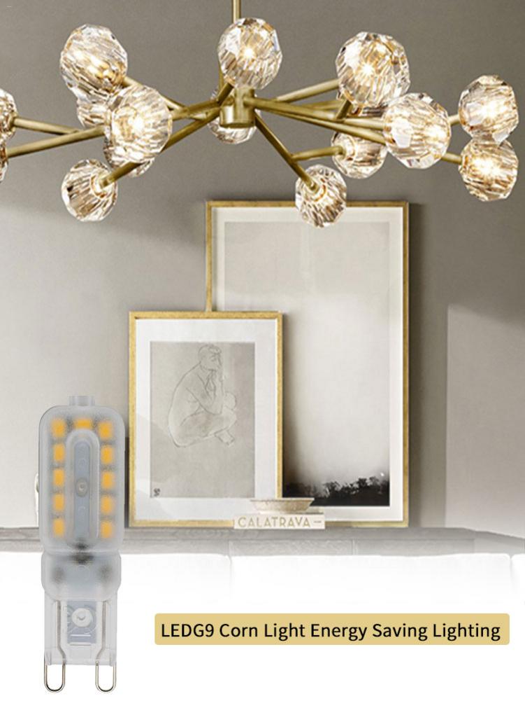 Bombilla alargada LED G9, iluminación de ahorro de energía, Bombilla decorativa de 220V, lámpara LED G9, Bombilla Led tipo mazorca regulable