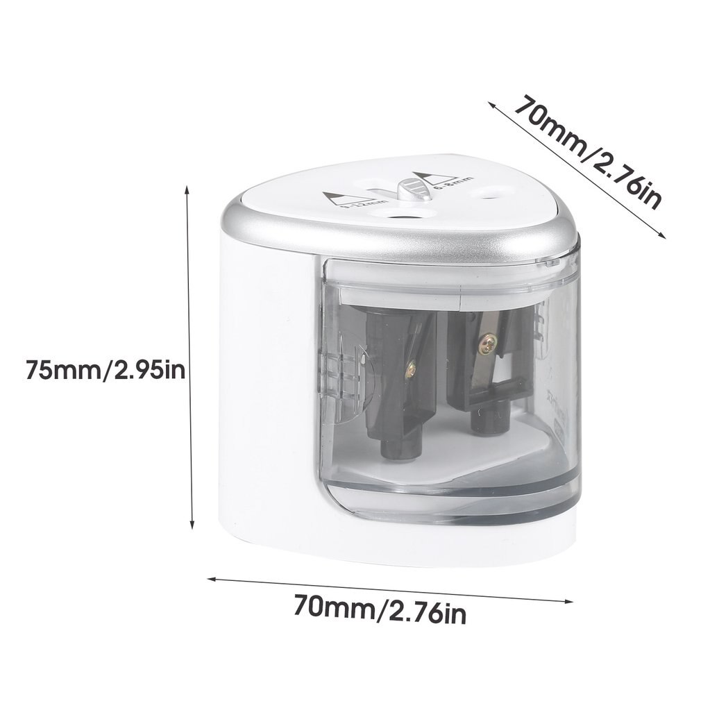 Tenwin Dubbele Gaten Elektrische Puntenslijper Studenten Briefpapier Home School Office Desktop Puntenslijper Levert Voor Kinderen