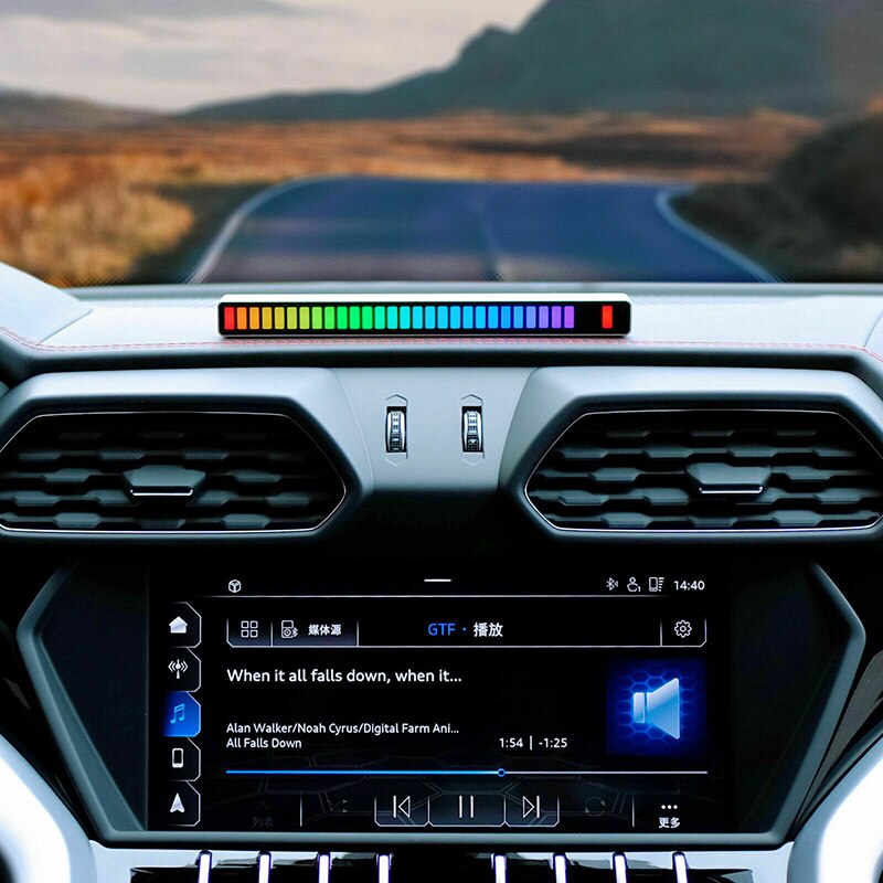 RGB Music Sound control LED light app control Pickup Voice Activated Rhythm Lights color Ambient LED Light bar Ambient Light