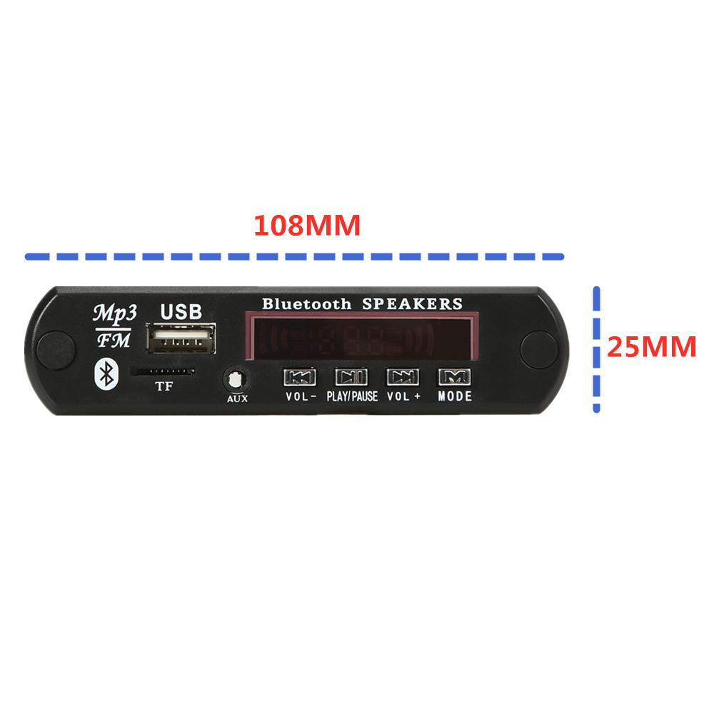 Bluetooth Module 5V Mp3 Bluetooth Radio Fm Usb Mp3 Versterker Auto Fm Radio Module Ondersteuning Fm Tf Usb Aux handsfree Call Record