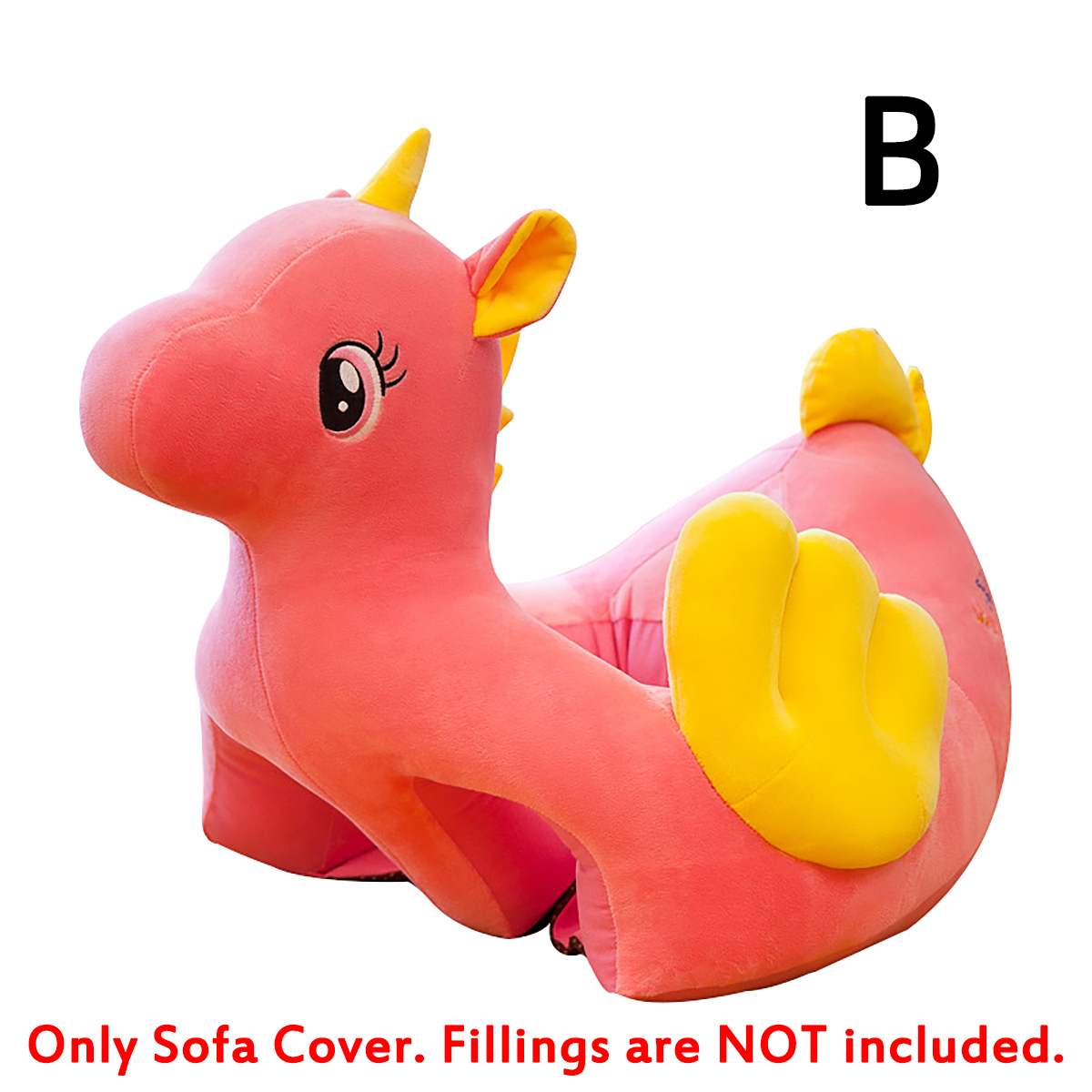 Bolsa PUF bebé asientos sofá tapa soporte infantil aprendizaje que Silla de felpa silla para alimentar la piel para niño nido Puff No relleno: B