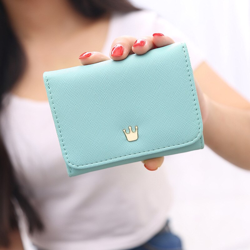 Women's Wallet Short Women Coin Purse Crown Wallets For Woman Card Holder Small Ladies Wallet Female Hasp Mini Clutch For Girl: 7