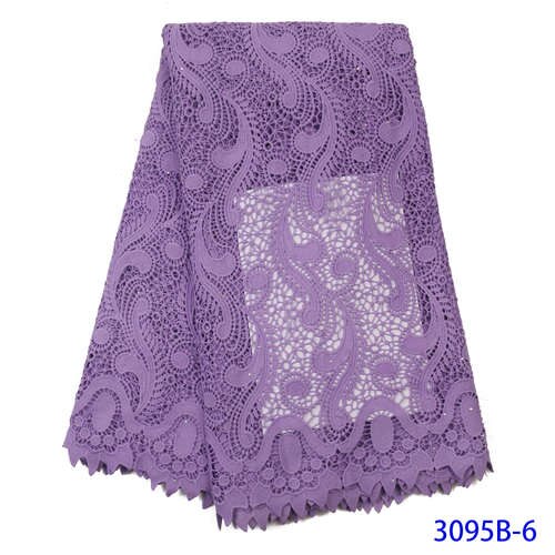 Nigerian African Lace Fabrics 5Yards Guipure Lace Fabric African Cord Lace Fabric For Wedding Dress French Lace: Picture 6