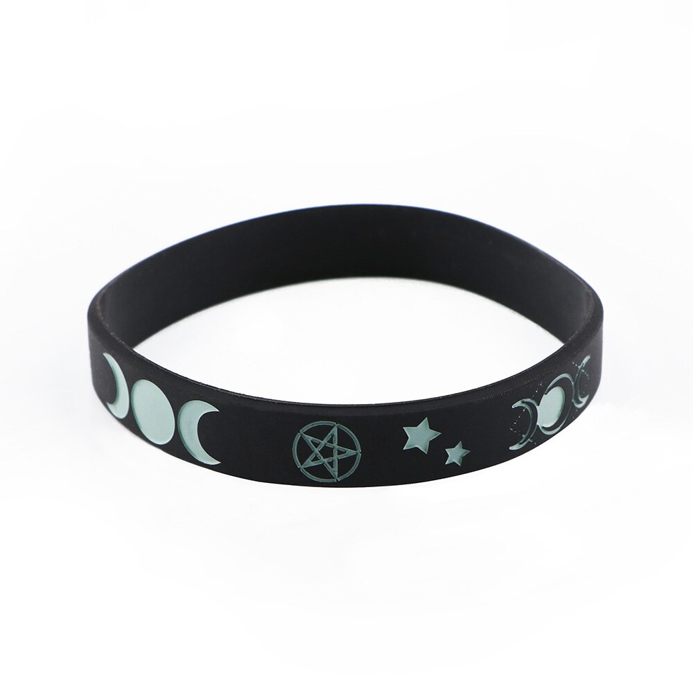 MD1473 moda Triple Moon dea magia donna bracciali Trendy elastico in Silicone braccialetti mano braccialetto uomo donna gioielli