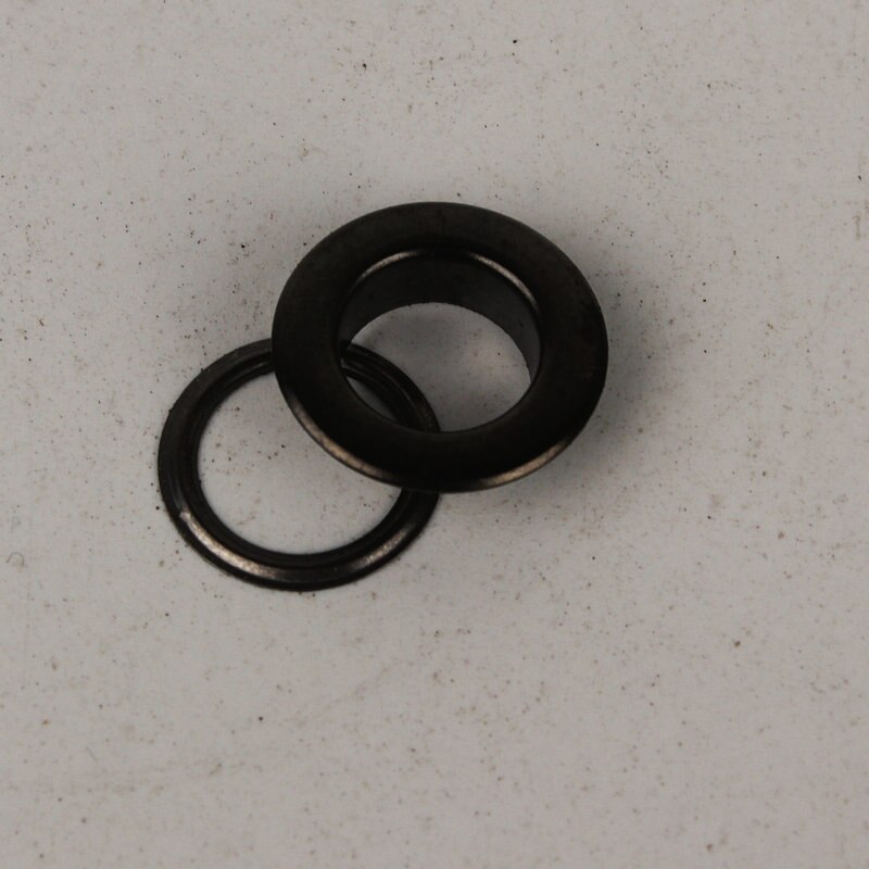 300set 10MM COPPER Antique Silver eyelets buttons clothes accessory handbag findings: Black Nickel