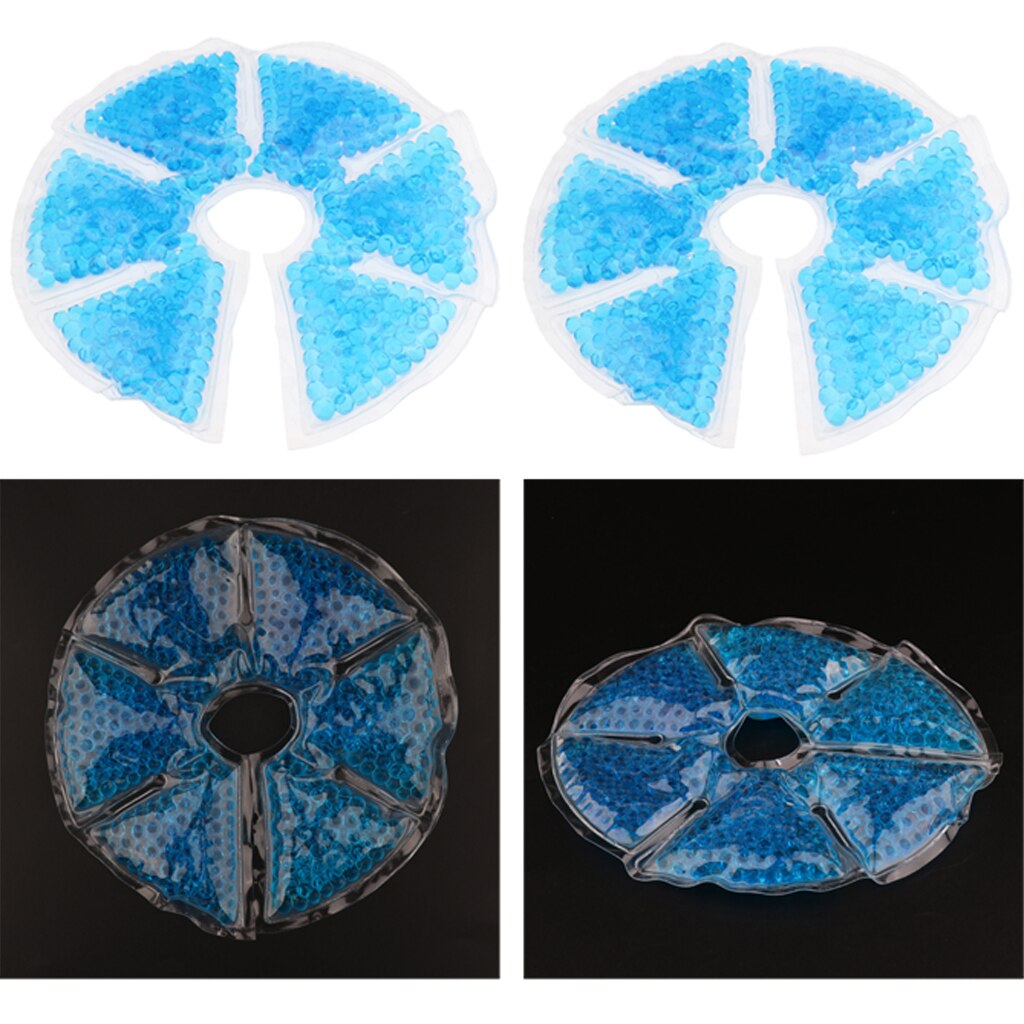 2Pcs Reusable Breastfeeding Cold Gel Ice Pack Pad for Nursing Mother