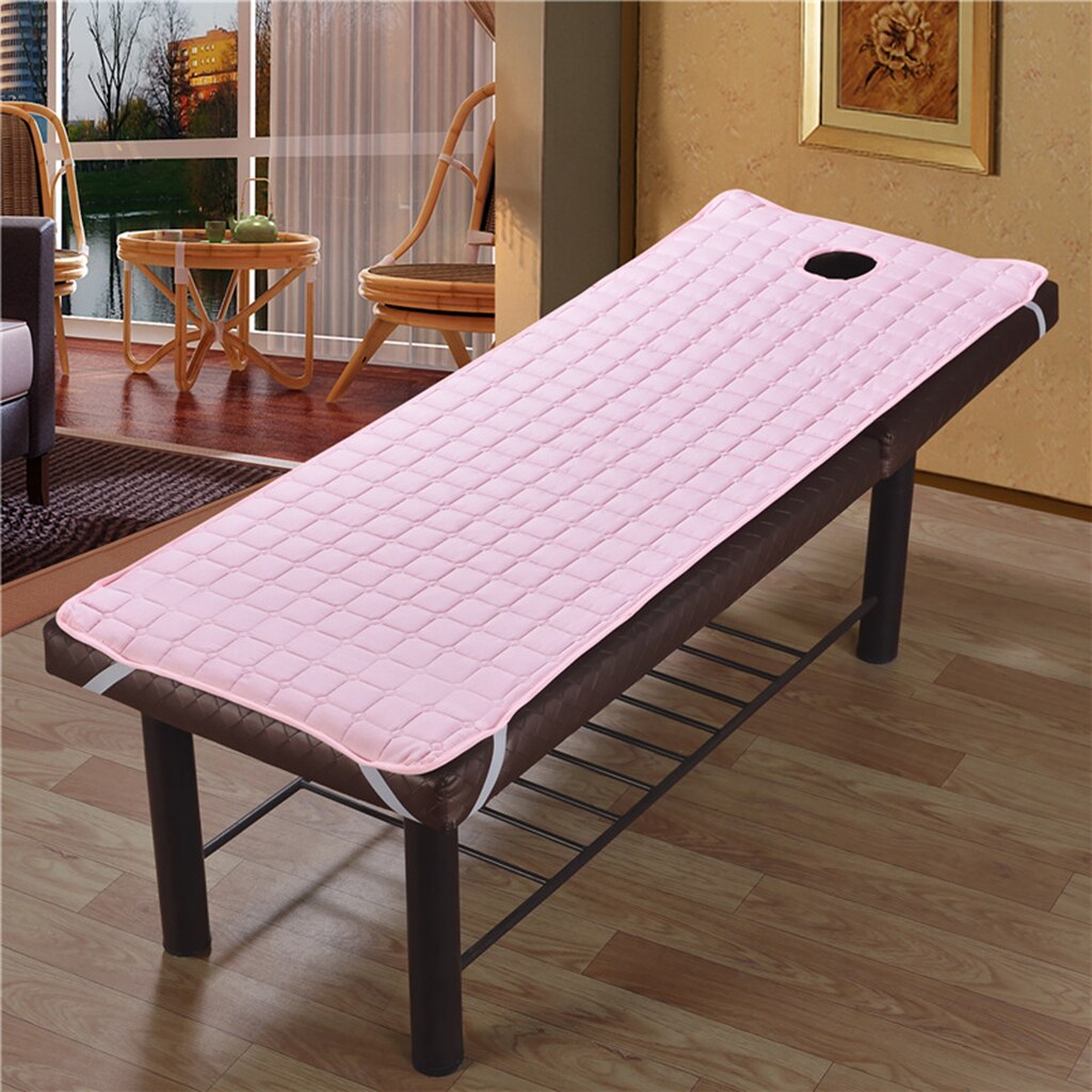 Matelas de Table de Massage SPA | Linge de lit, housse de matelas pour Salon de beauté avec trous de visage, lits adaptés à 75x28 pouces: Pink as described