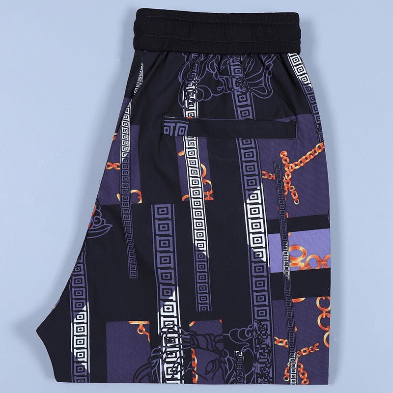Pantalones deportivos de vaca de alta gama para hombre, novedad de verano, con estampado de pies elásticos, novedad de verano