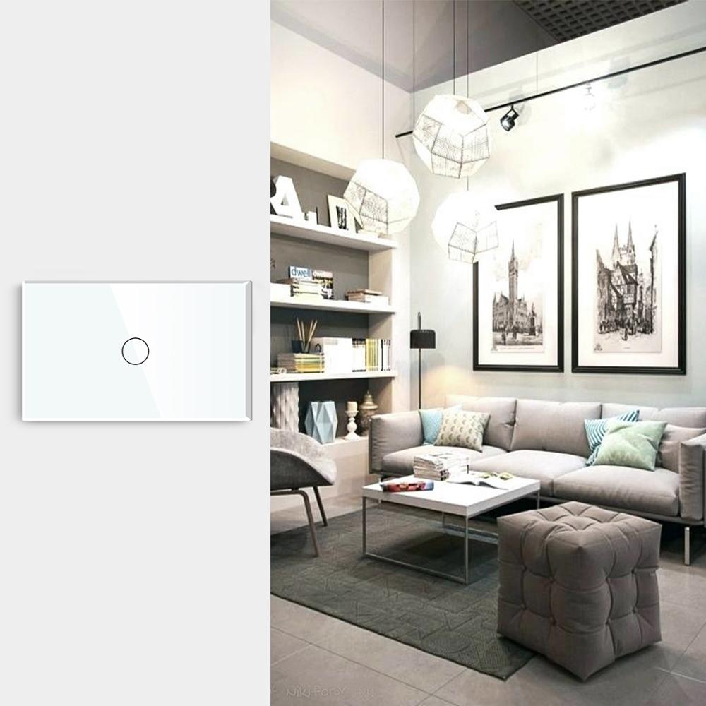 Bseed US-atenuador táctil, 1 Banda, luz Led tenue, Blanco, Negro, dorado, panel de clase de cristal, atenuador inteligente