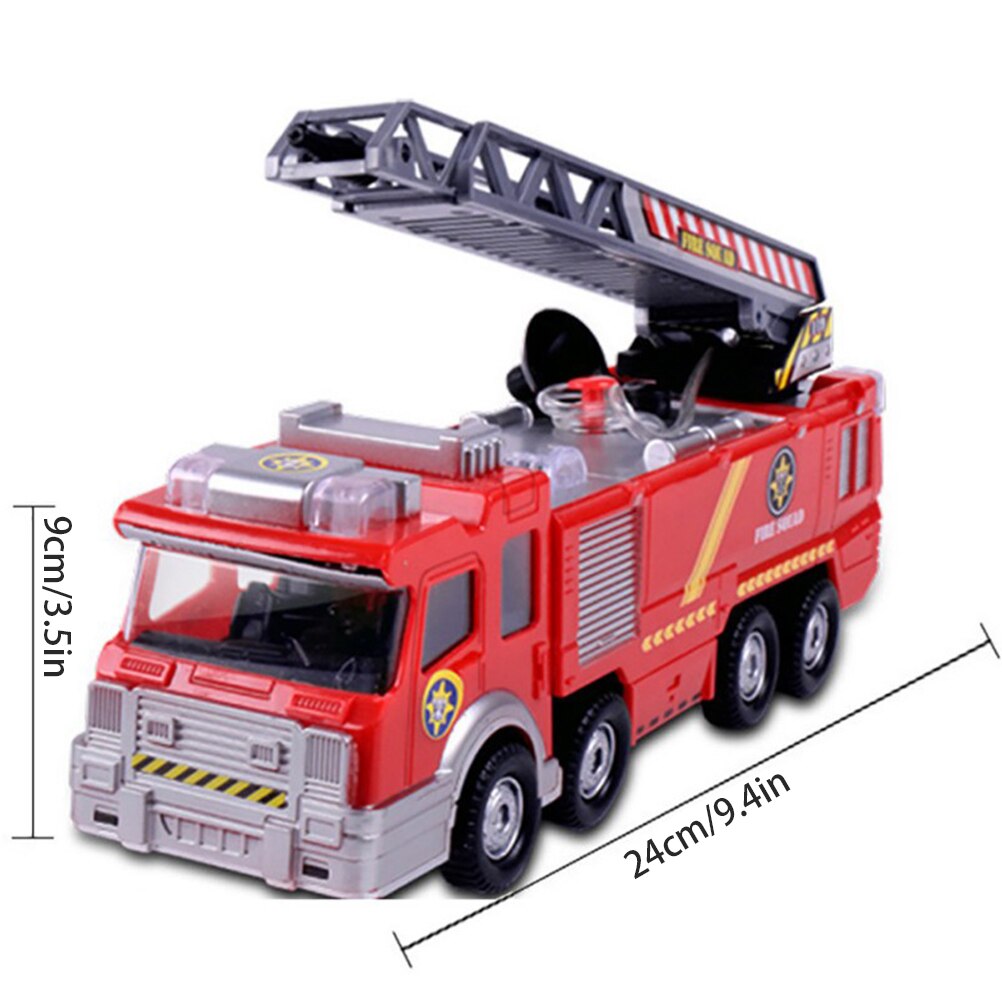 Firetruck Water Spray Truck Fire Engine Educational Toys Nontoxic with Sound and Light Simulation Electric Fire Truck