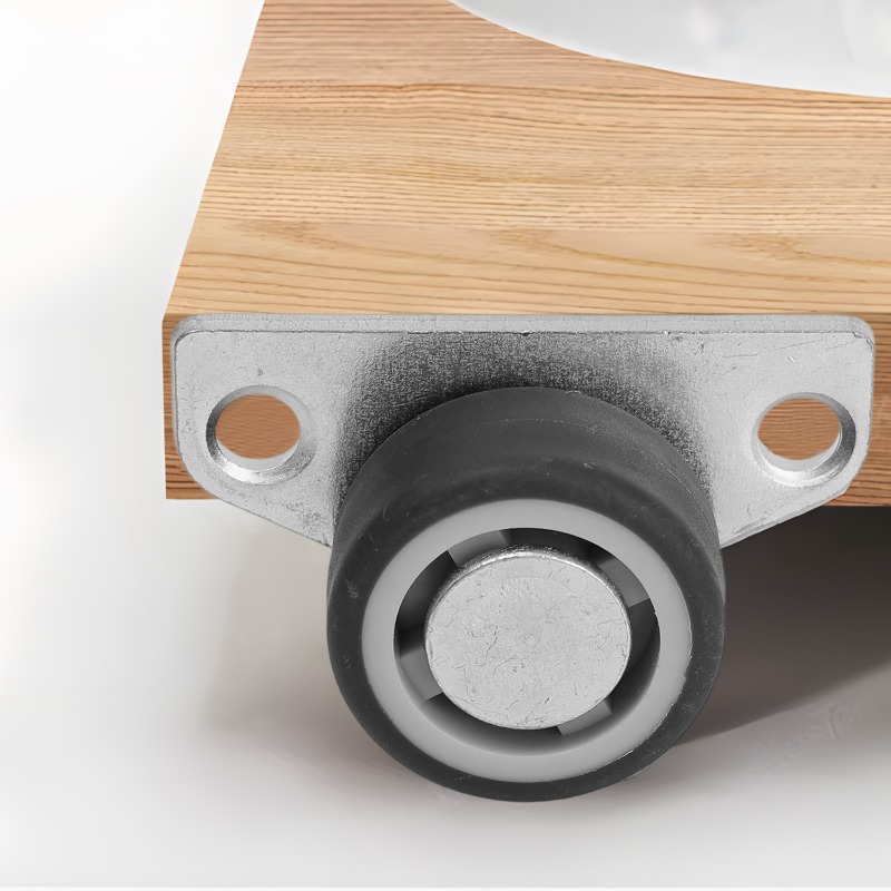 1/8Sets Side Mount Caster Wheels Mini Silent Rubber Furniture Castors Directional Cartwheels For Trolley Drawer Kitchen Cabinets