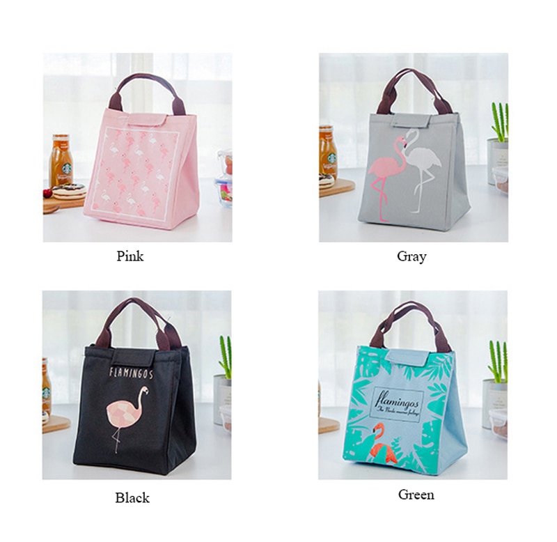 BONAMIE Flamingo Tote Thermische Tasche Schwarz Wasserdicht Oxford Strand Mittagessen Tasche Lebensmittel Picknick Bolsa Termica Frauen kid Männer Kühltasche neue