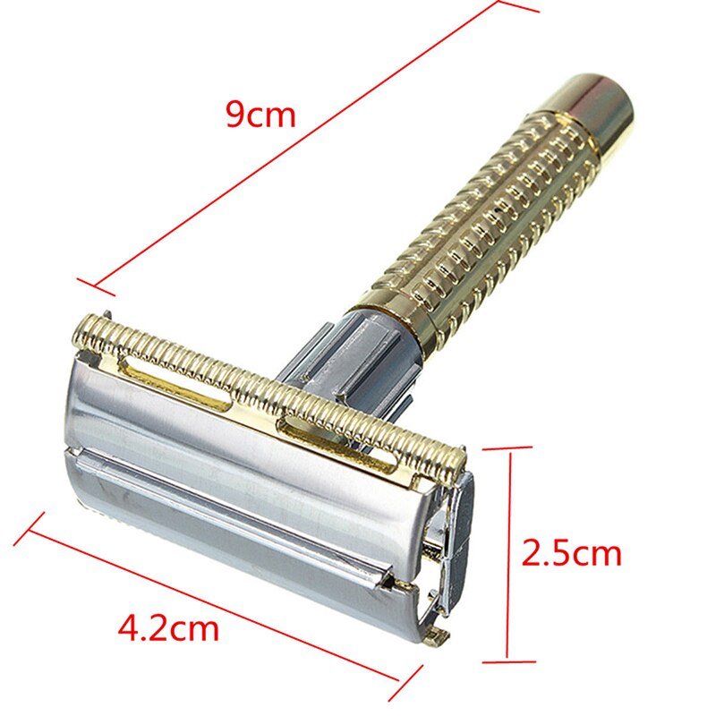 mannen Veiligheid Handheld Handleiding Scheerapparaat + Double Edge Safety Razor Blade Doos Mannen Kapper Razor Sharp Tool Blades scheren Machine