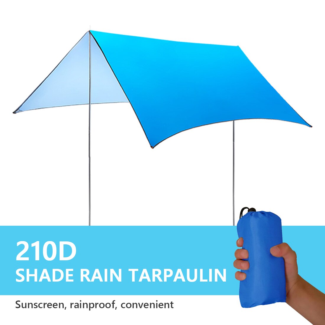 210D Oxford Cloth Outdoor Waterproof Sunscreen Kayak Cover, For:3.1-3.5m(Grey)