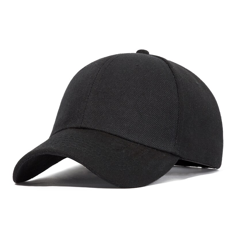 Truenjoy klassisk ensfarvet kvinders baseball cap mænd afslappet snapback hip hop cap hat udendørs sport hat unisex: Sort