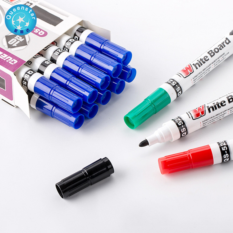 Rotulador para pizarra blanca, 4 Uds., lote de 4 colores, marcador de pizarra blanca, respetuoso con el medio ambiente, suministros para oficina y escuela, negro, rojo, azul y verde