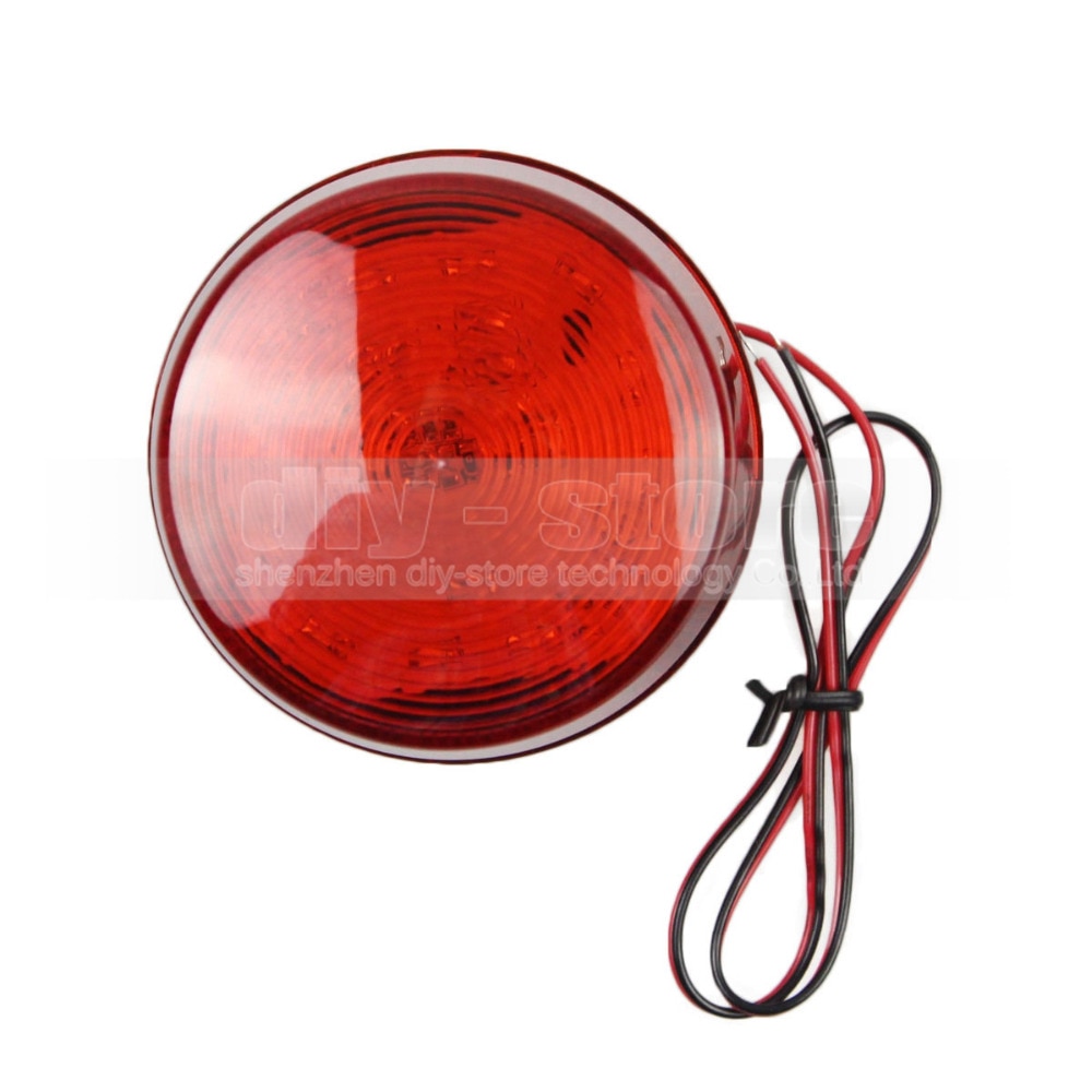 DIYSECUR 12 V Alarm Strobe Signaal Waarschuwing Sirene Rode LED Lamp Knipperlicht