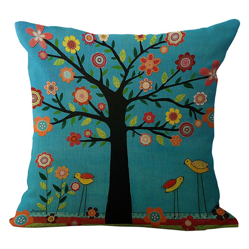 Pastoral Fresh Fairy/Flower Throw Pillow Case Cotton Linen Cushion Cover Digital Printing: 3