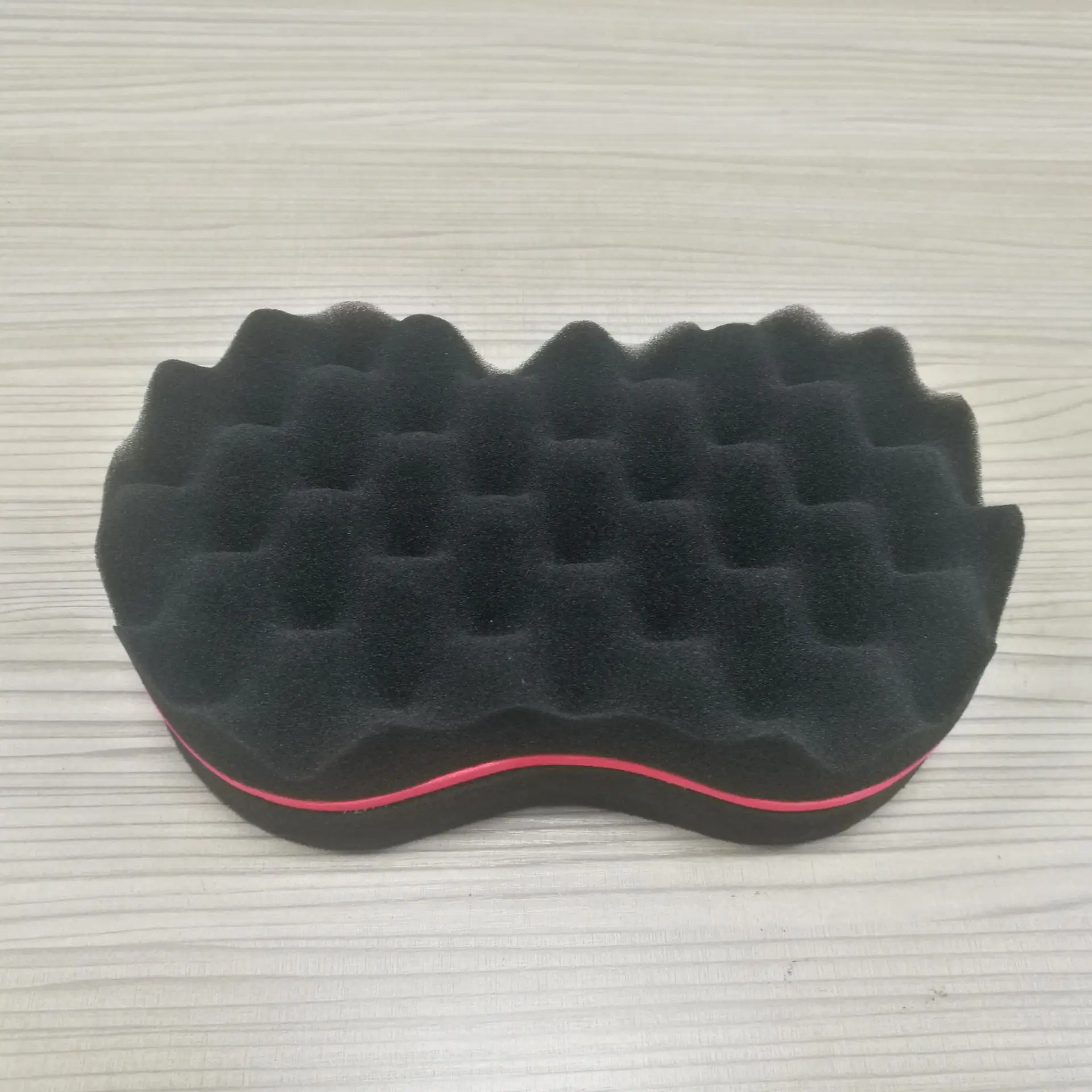 Curly Hair Styling Sponge Brush Double Sided Sponge Brushes Multi-holes Side Braid Twist Hair Curl Wave hair brush for Afico: green