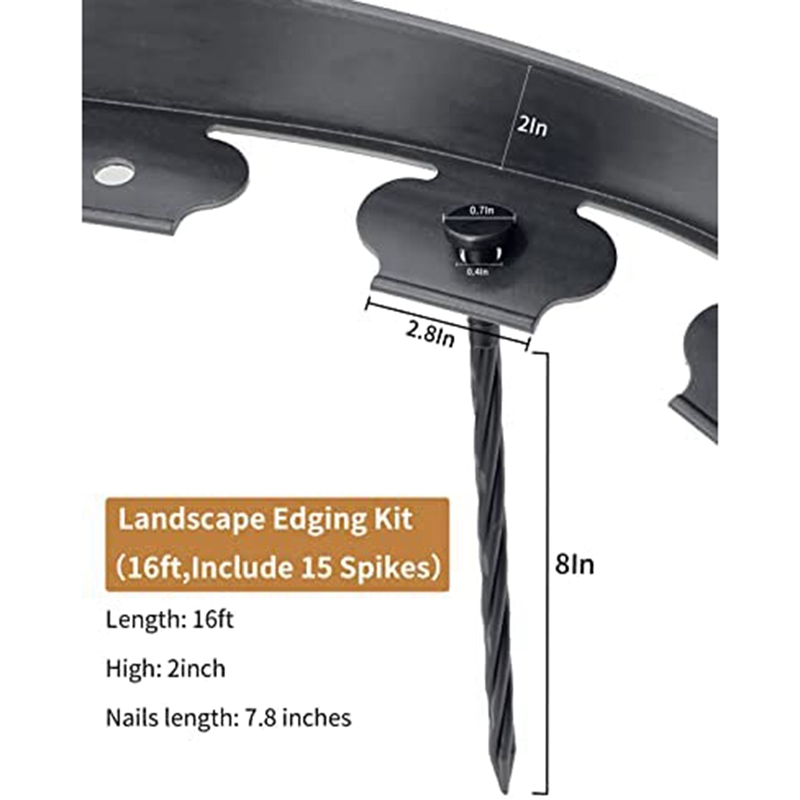 Landscape Edging Border Garden Edging Kit Garden Grass And Stone Isolation Belt For Yard Lawn Flower Gardens Border