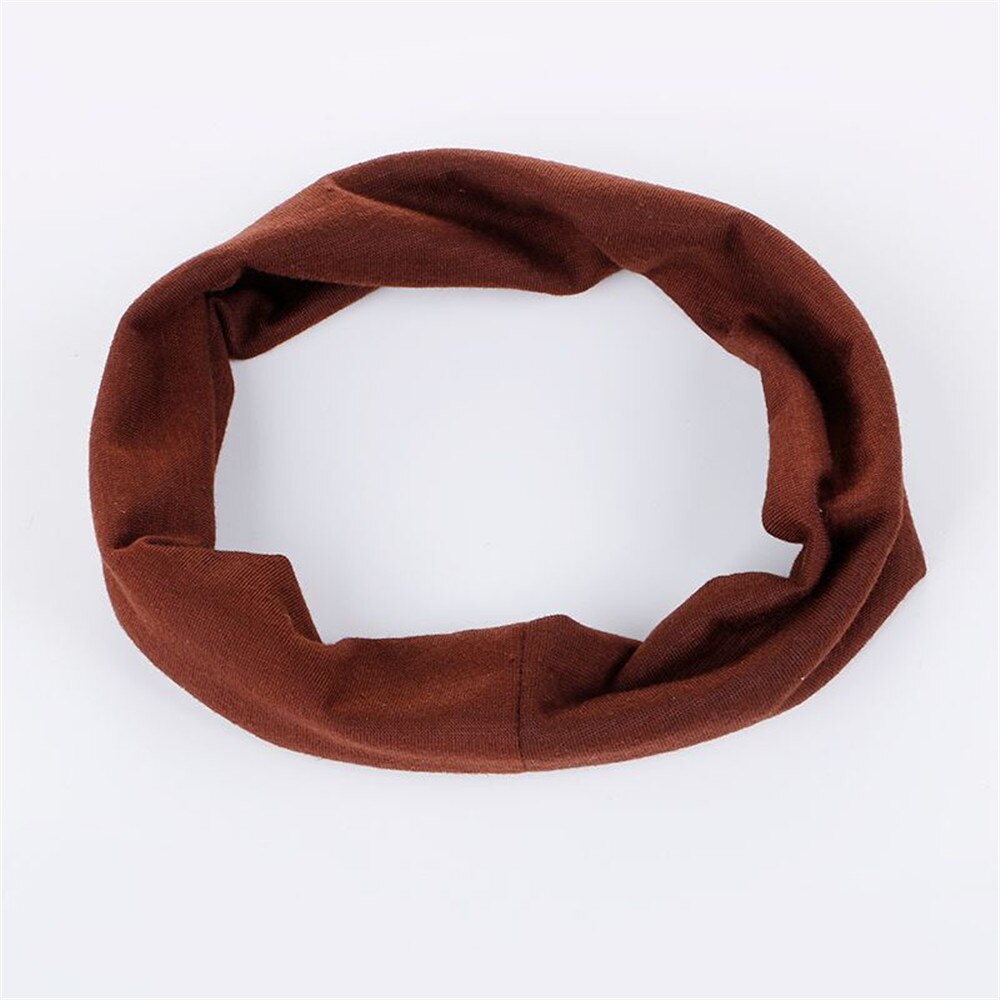 1 pc Sweat Absorb Soft Wide Cotton Elastic Headband Running Yoga Stretch Hairbands Women Girls Colorful Sports Headband: Auburn