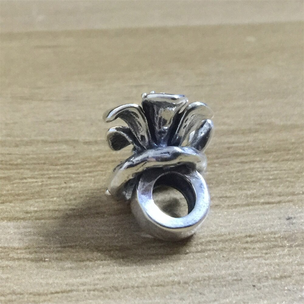 Mistel 925 Sterling Silber Blume Stopper Charme Korn Europäischen Schmuck