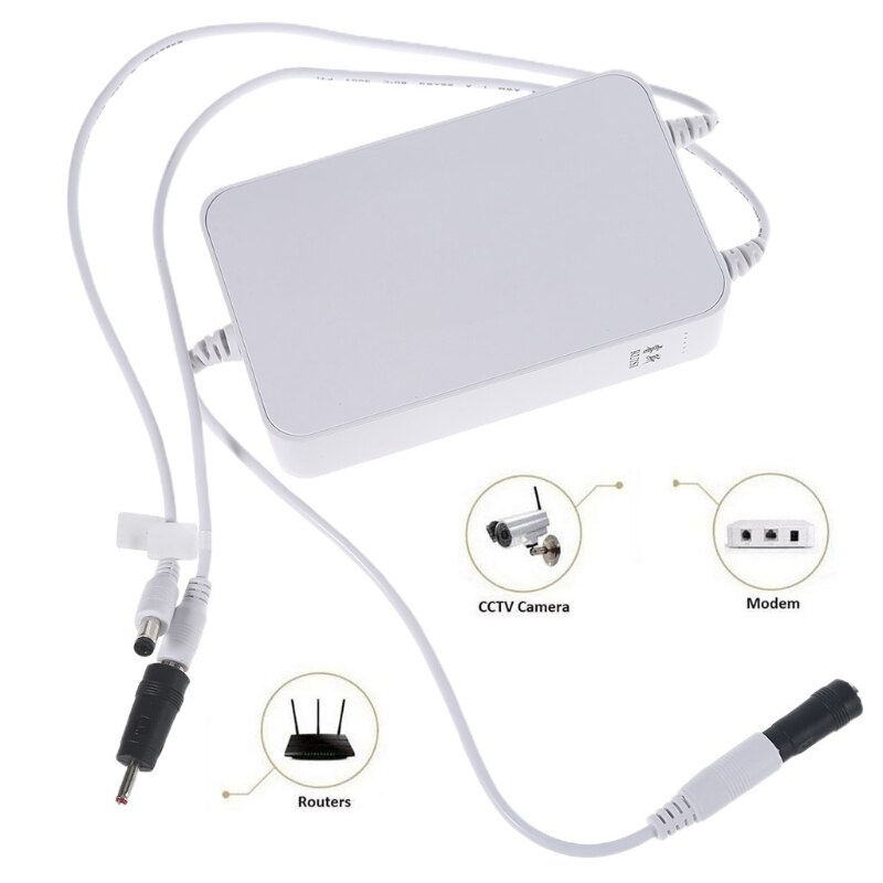 Lithium Ion Battery Bank 9V 12V 1A DC ,Rechargeable 10000mAh/15000mAh Li-Ion UPS Battery Pack for Router and CCTV Camera