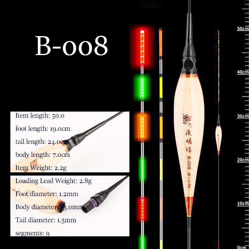 Reed Fishing Floats Shallow Water Boya Vertical Buoy Super Long Fresh Water Fishing Bobber Big Buoyancy Fishing Accessories: B-008