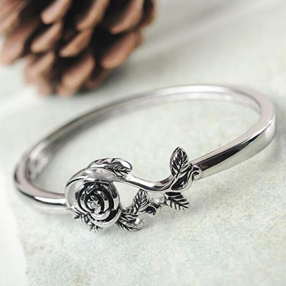 925 sterling sølv ring til kvinder bryllupsdag fine smykker retro sølv rose ring gammel sølv forlovelsesring