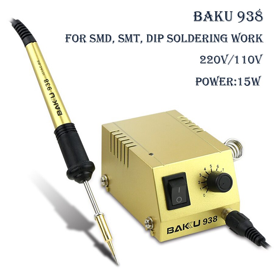 Estación de soldadura BAKU BK-938, soldador de calentamiento rápido para reparación de teléfono SMD SMT DIP, 220V / 110V