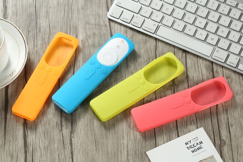 Siliconen afstandsbedieningshoes, beschermende zachte, krasbestendige anti-slip hoes voor de xiaomi  tv 4a draadloze bluetooth-afstandsbedieningshoes