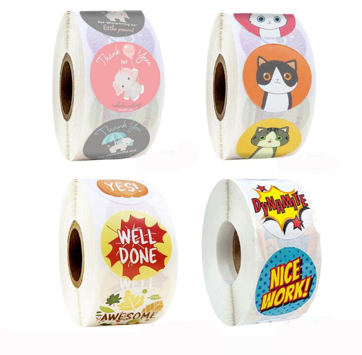 500 stücke Belohnung Aufkleber Ermutigung Aufkleber Rolle für freundlicher Motivation Aufkleber mit Niedlichen Tiere für Studenten Lehrer GYH