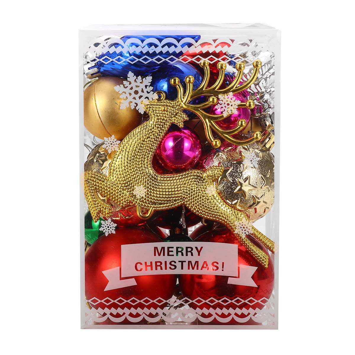 30 stk 5 cm julekugler julepynt glitter juletræspynt jul til hjem palline natale dekor xmas: Farverigt sæt