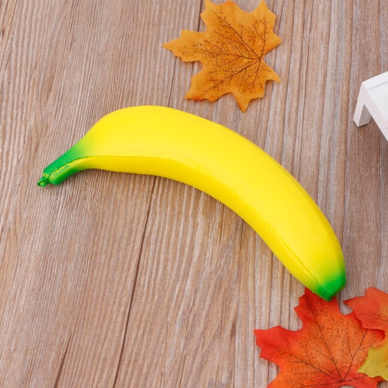 18CM Simulation Banana Squishy Spielzeug Langsam Rising Squeeze Stress Dekompression Puppe Q6PD
