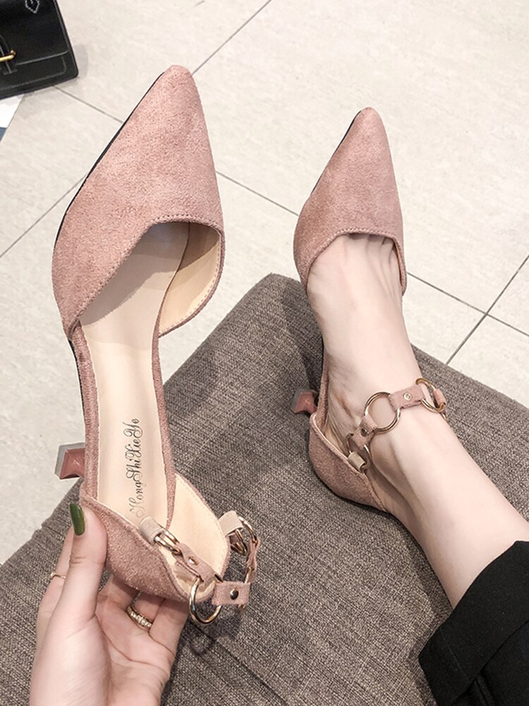 automne talon haut baotou stiletto polyvalent confortable chaussures sexy