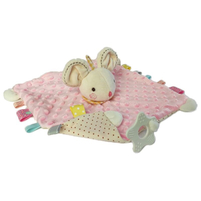 Blødt dyremønster appease håndklæde baby plys tæppe spædbarn dyne legetøj: C3