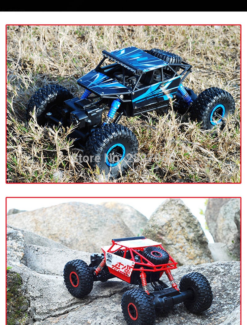 2.4G 4CH 4WD Rock Crawlers climbing RC Car 4x4 Driving Car Double Motors Drive Bigfoot Car Remote Control Off-Road Vehicle toy