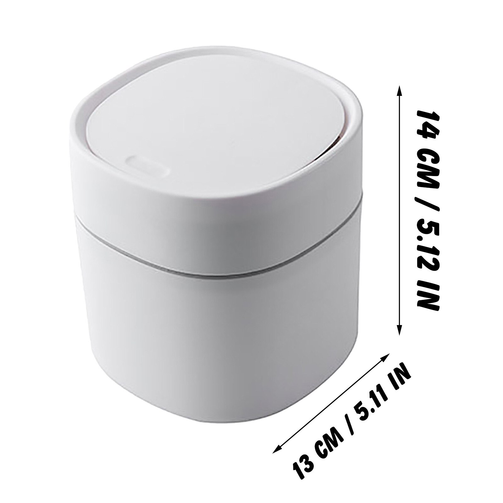 40# Trash Can Mini Covered Kitchen Living Room Trash Can Garbage Basket Table Waste Recycling Bins Sundries Box