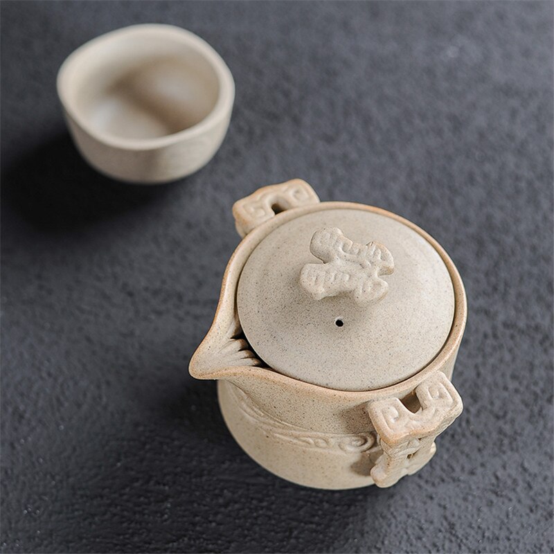 Conjuntos de utensílios de chá de cerâmica portátil para kung chá china bule com xícara de chá conjuntos de chá de viagem chaleira água escritório em casa drinkware gaiwan