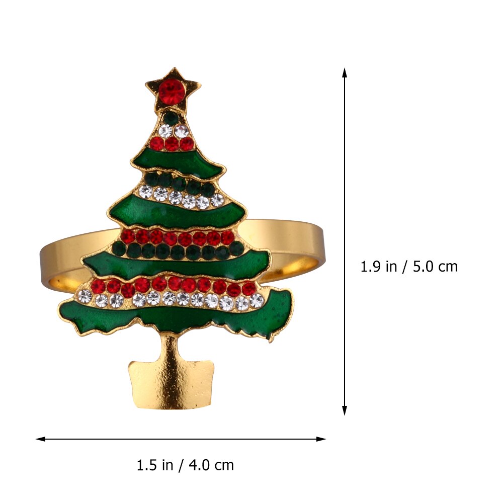 4 stk dekorativ udsøgt holdbar sød legering serviet ring serviet spænde serviet holder til jul hjem cafe hotel fest