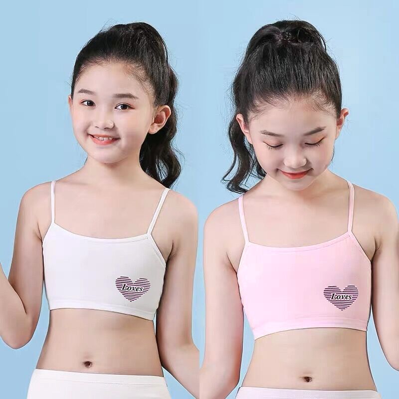 Reggiseno da allenamento per ragazze 2 pezzi per 8-16 anni reggiseno per ragazze in cotone traspirante per adolescenti