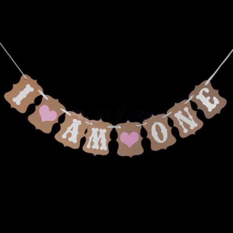 1st Verjaardag Ik Ben Een Kraftpapier Banner Baby Jongen Meisje Mijn 1 Party Decoratie Eerste Jaar Guirlande Gors Levert